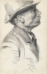 Schnauzbärtiger Mann mit Hut